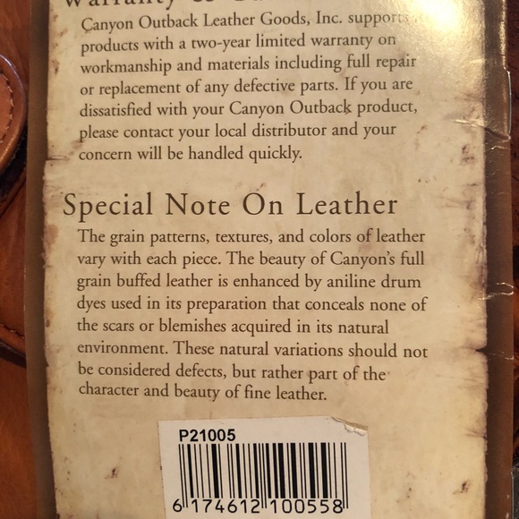 Canyon outback genuine Leather backpack large nwt - Picture 6 of 11